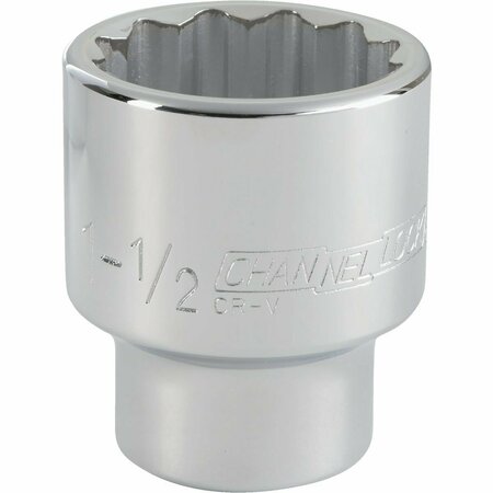 CHANNELLOCK 3/4 In. Drive 1-1/2 In. 12-Point Shallow Standard Socket 309052
